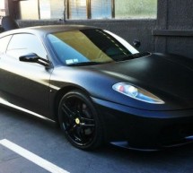Dartz wraps Ferrari F430 in black leather for a French customer