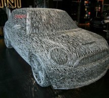 Artist nails full size Mini Cooper S sculpture from 7000 nails