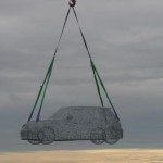 Mini Cooper S sculpture from 7000 nails 13