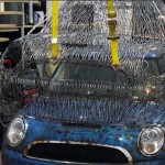 Mini Cooper S sculpture from 7000 nails 2