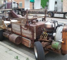 This wooden car is a sheer gory mess
