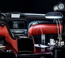 Artist creates Mercedes Benz aura by converting SL into workstation