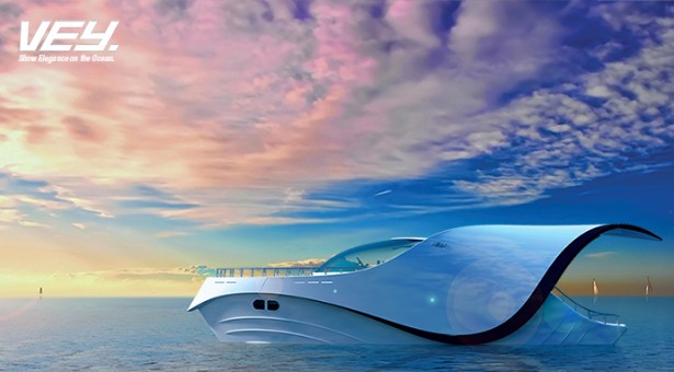 Elegance yacht, Vey manifests flapping lines of a scarf