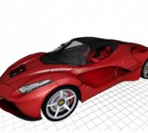 A 3D model of the new LaFerrari on display at Cubize