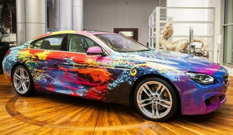 BMW 650i Gran Coupe art car is a sheer mess of colors