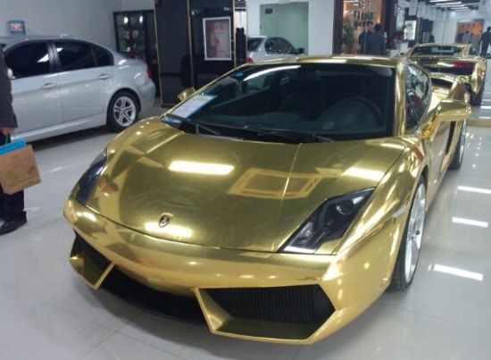 gold plated Lamborghini Gallardo