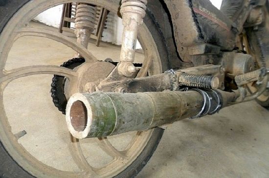 Bamboo bike silencer