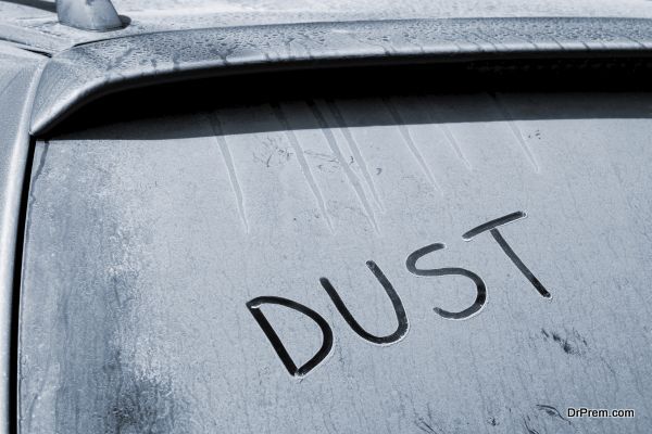 Dusty car
