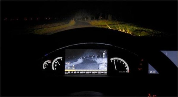 Adaptive headlights with night vision assistance