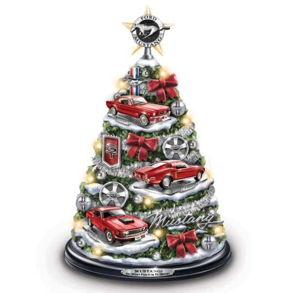 Illuminated Ford Mustang Christmas Tree