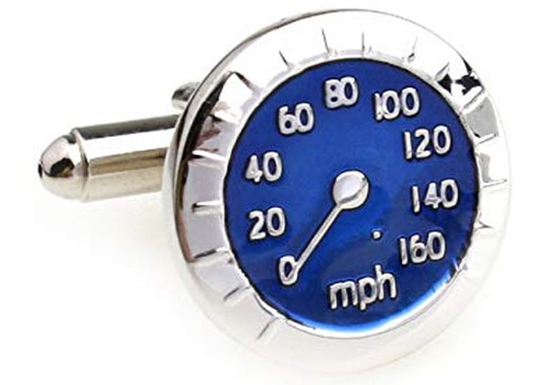 MRCUFF Speedometer Fuel Gauge Car Auto Racing Pair Cufflinks