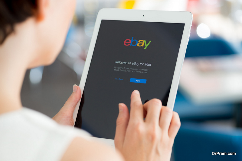 EBay application on Apple iPad Air 