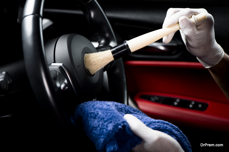 Cleaning the car interior